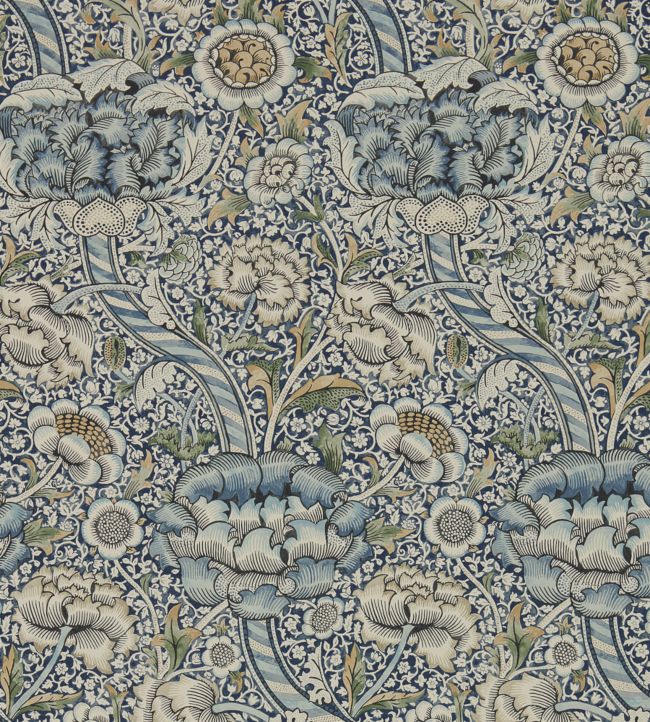 Wandle Wallpaper - Blue/Stone - 216422 - Morris & Co