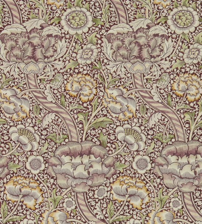 Wandle Wallpaper - Wine/Saffron - 216424 - Morris & Co