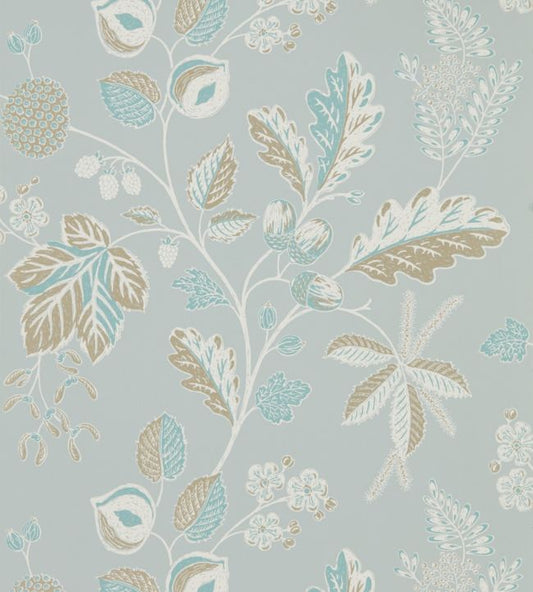 Warwick Wallpaper - Blue Grey - DYSI216617 - Sanderson