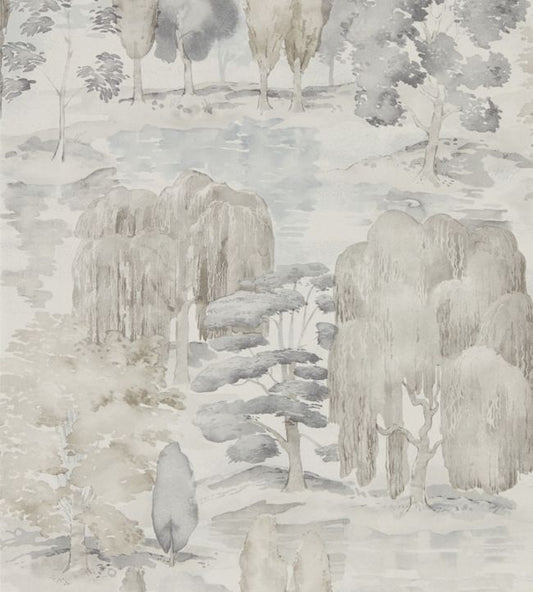 Waterperry Wallpaper - Gilver/Linen - DWAP216281 - Sanderson