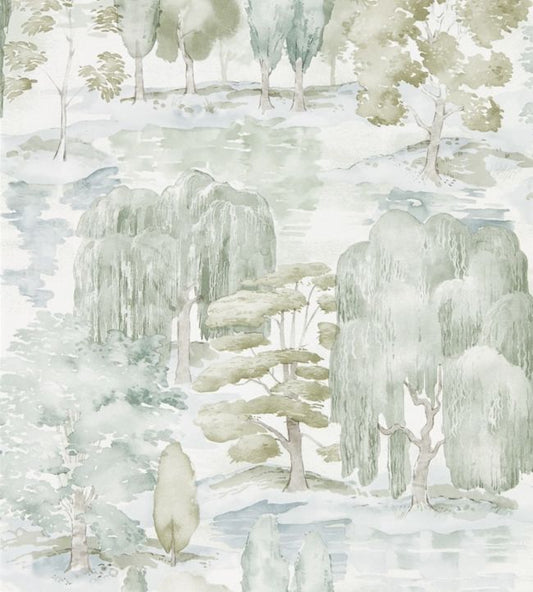 Waterperry Wallpaper - Willow/Olive - DWAP216283 - Sanderson