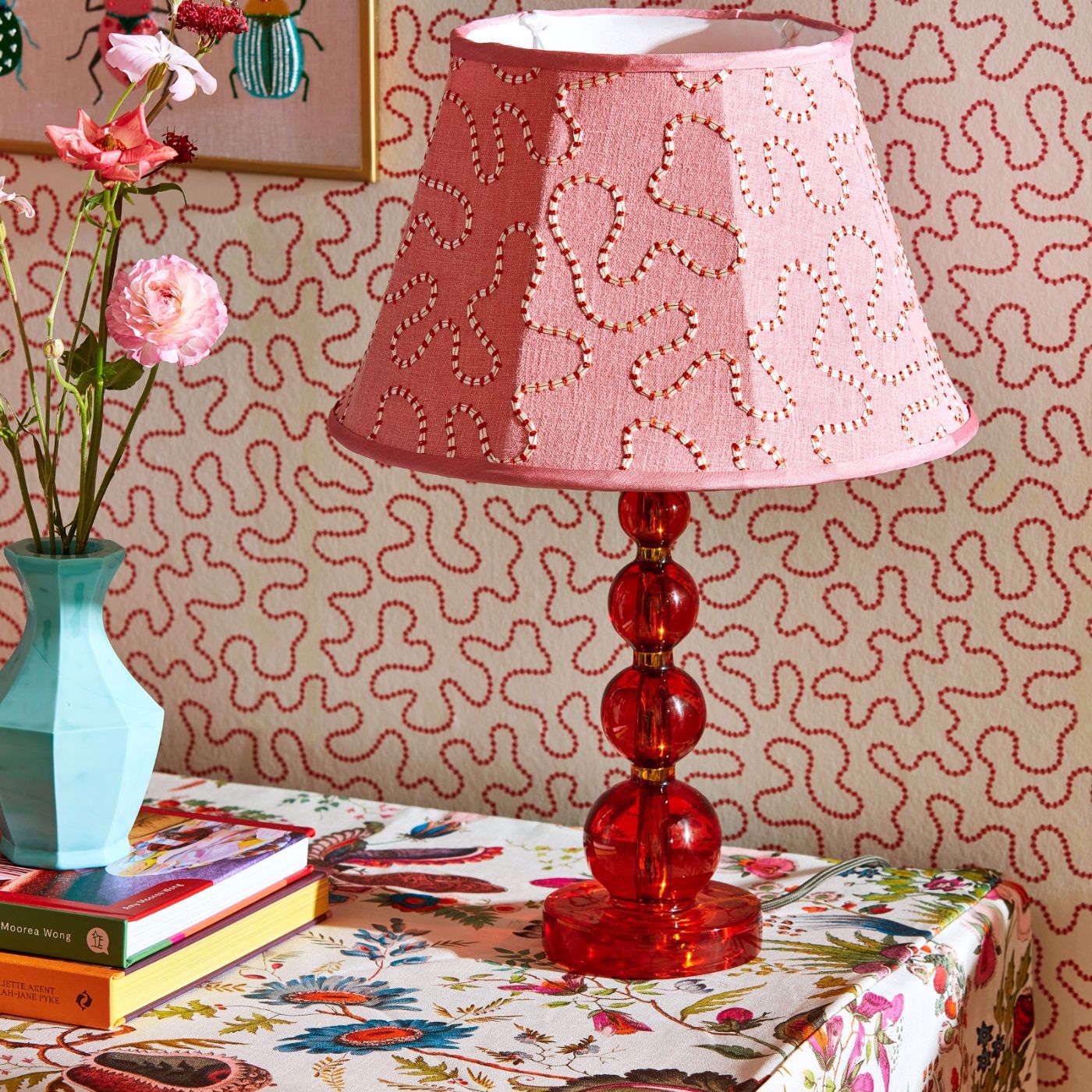 Wiggle Wallpaper - Carnelian/Rose Quartz - HSRW113062 - Harlequin