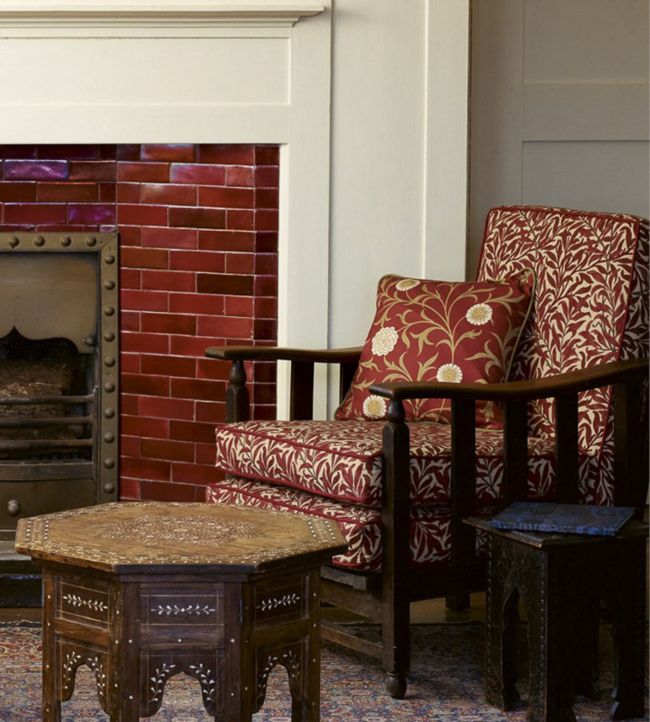 Willow Bough Fabric - Crimson/Manilla - 230288 - Morris & Co