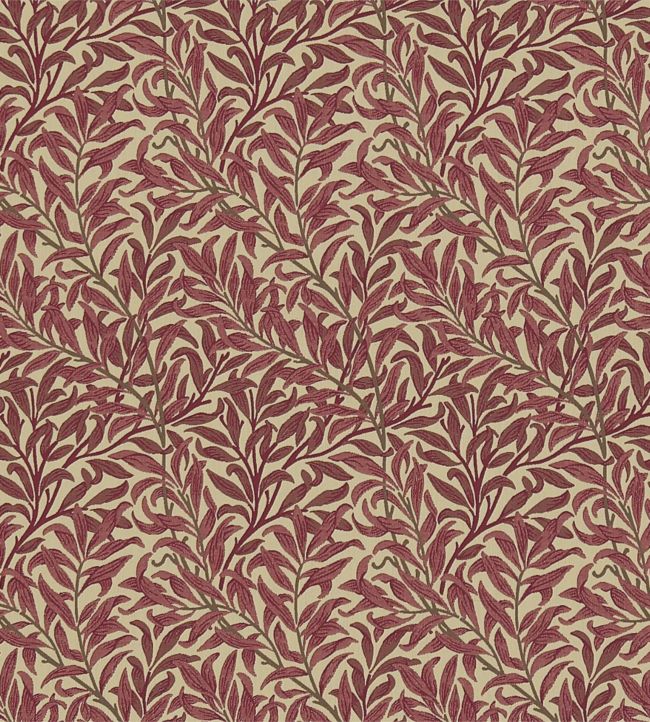 Willow Bough Fabric - Crimson/Manilla - 230288 - Morris & Co