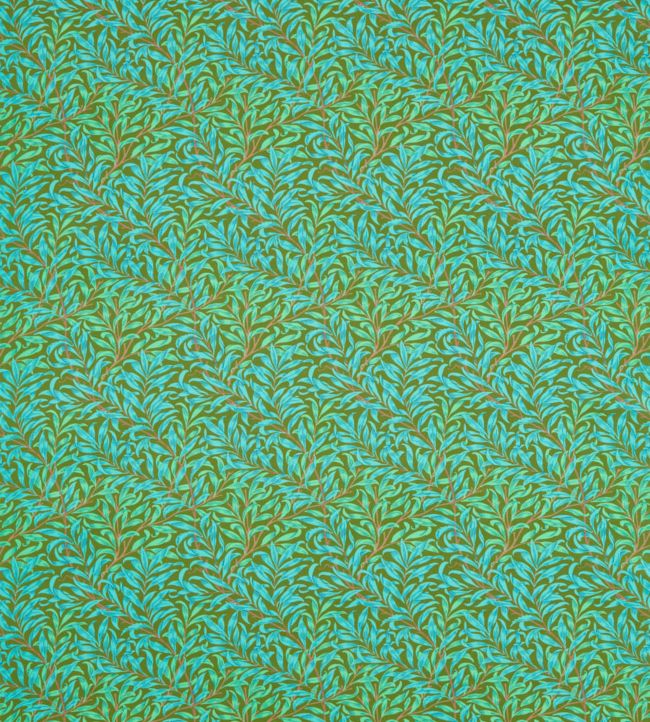 Willow Bough Fabric - Olive/Turquoise - 226841 - Morris & Co