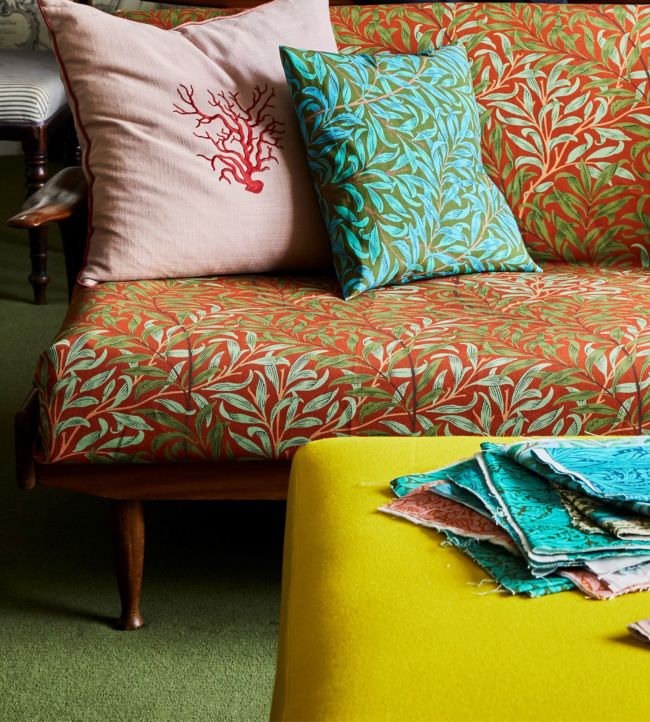 Willow Bough Fabric - Sky/Leaf Green - 226842 - Morris & Co