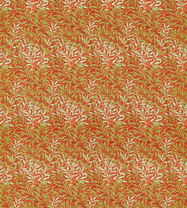 Willow Bough Fabric - Tomato/Olive - 226843 - Morris & Co