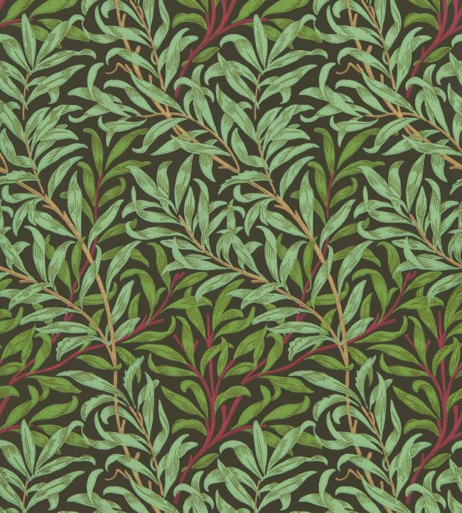 Willow Boughs Wallpaper - Bitter Chocolate - 216950 - Morris & Co