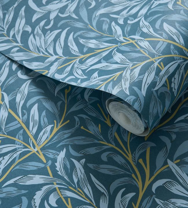 Willow Boughs Wallpaper - Denim - W0172/01 - Clarke & Clarke