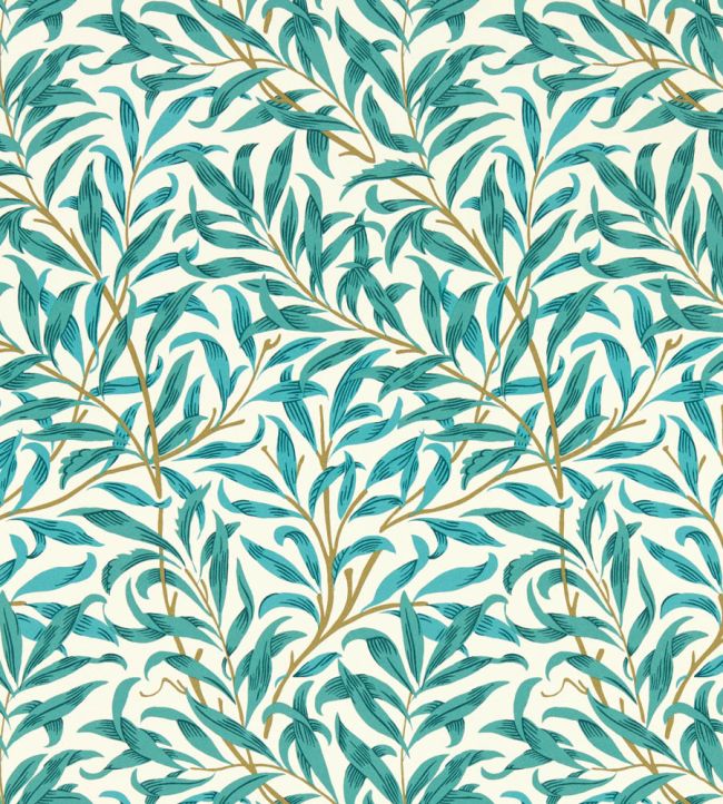 Willow Boughs Wallpaper - Teal - W0172/05 - Clarke & Clarke