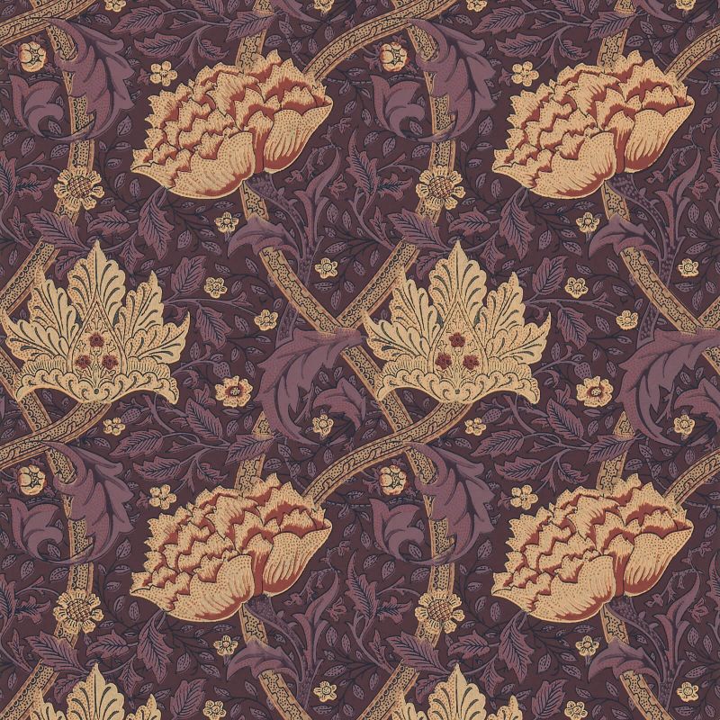 Windrush Wallpaper - Aubergine/Wine - DMI1W6103 - Morris & Co