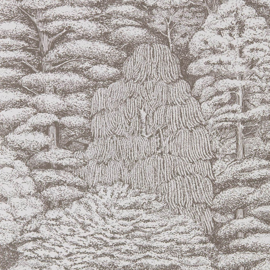 Woodland Toile Wallpaper - Ivory/Charcoal - DWOW215716 - Sanderson