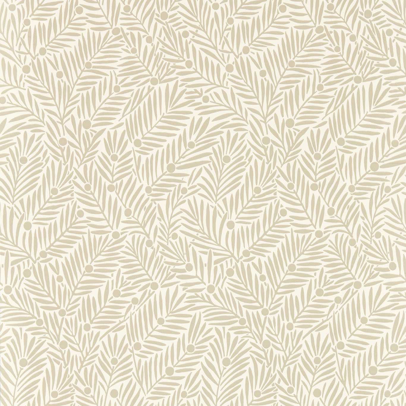 Yew & Aril Wallpaper - Rice Paper - 217347 - Morris & Co