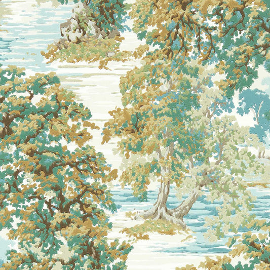 Ancient Canopy Wallpaper - Moss - DABW217221 - Sanderson