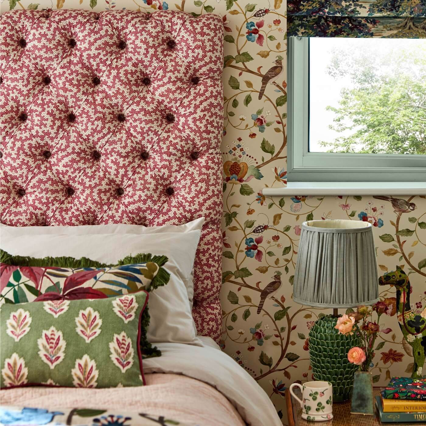 Aril's Garden Wallpaper - Olive/Mulberry - DABW217238 - Sanderson