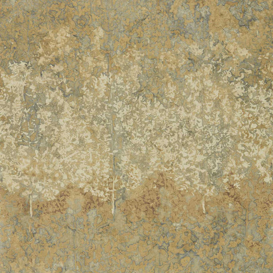 Belvoir Wallpaper - Blue / Amber - ZKEM312651 - Zoffany - Morris Wallpaper