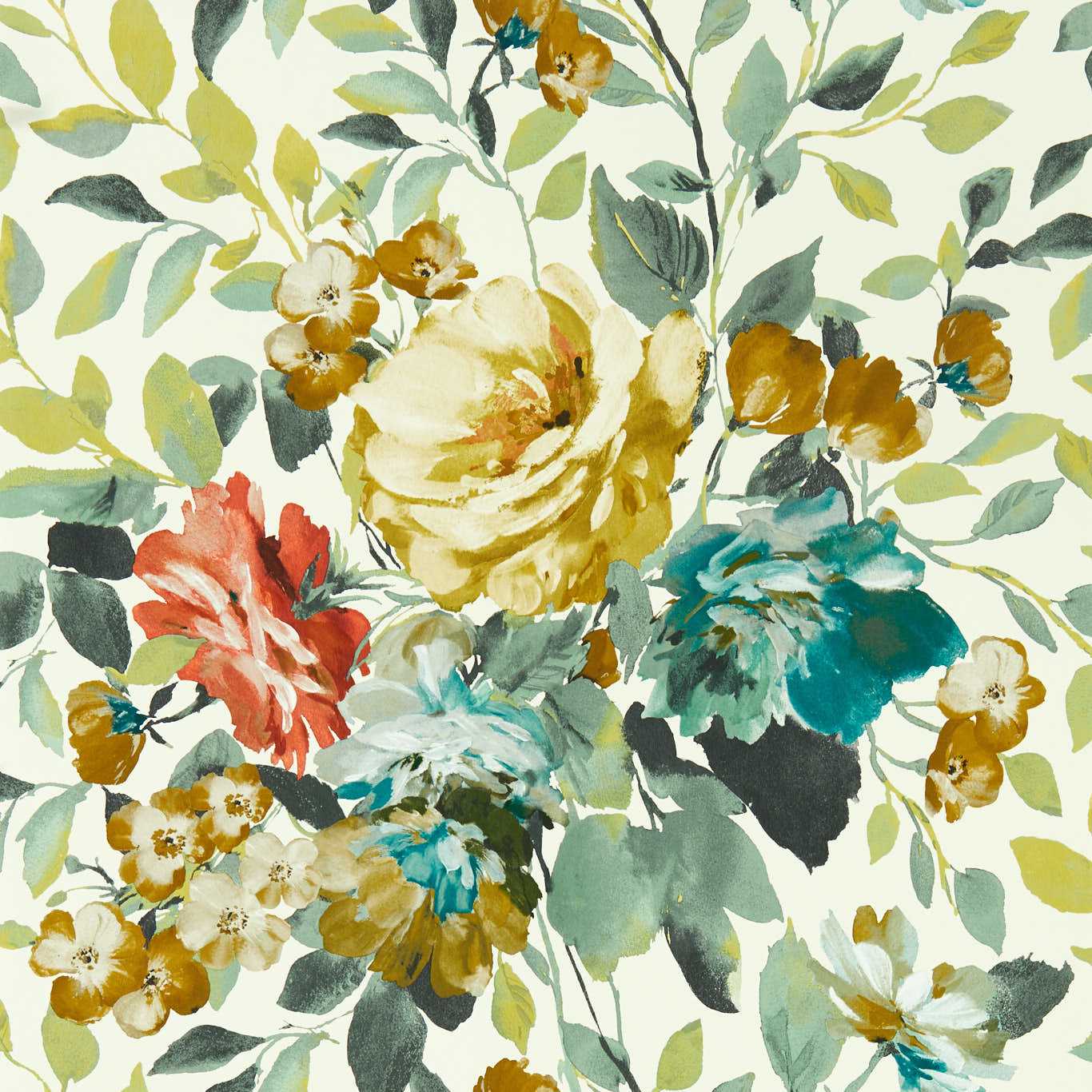 Bloom Wallpaper - Antique - Clarke & Clarke - W0139/02 - Premier Wallcovering