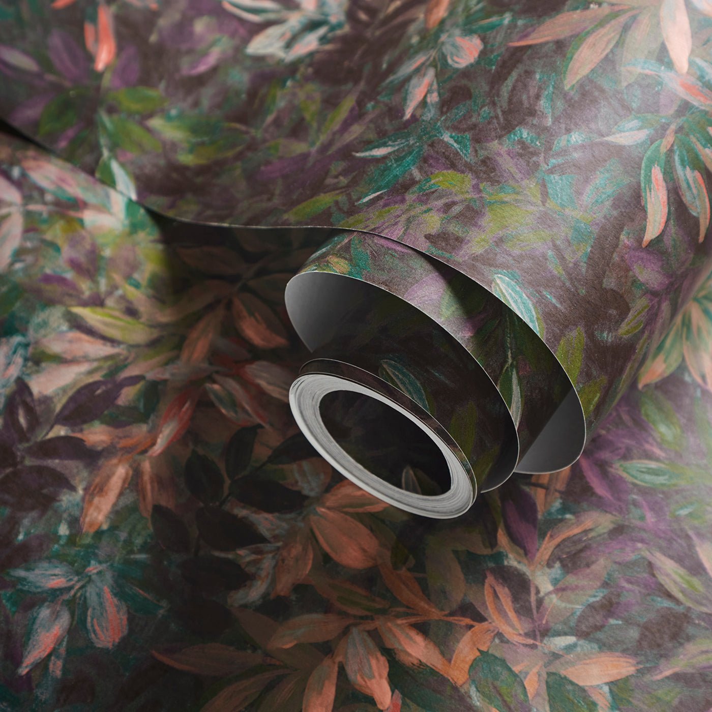 Congo Wallpaper - Amethyst/Emerald - Clarke & Clarke - W0140/01 - Premier Wallcovering
