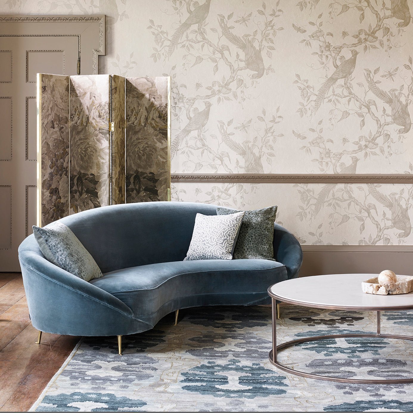 Darnley Wallpaper - Snow - ZDAR312848 - Zoffany - Premier Wallcovering