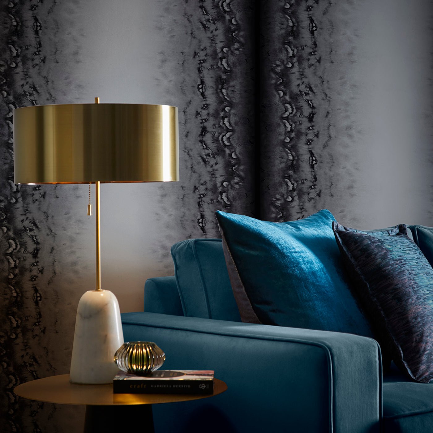 Disperse Wallpaper - Silver - Clarke & Clarke - W0149/03 - Premier Wallcovering