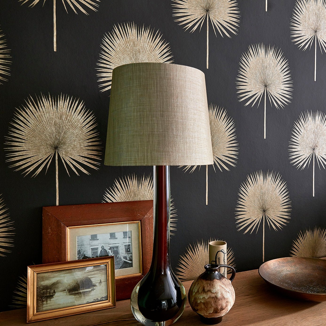Fan Palm Wallpaper - Botanical Green - Sanderson - DGLW216636