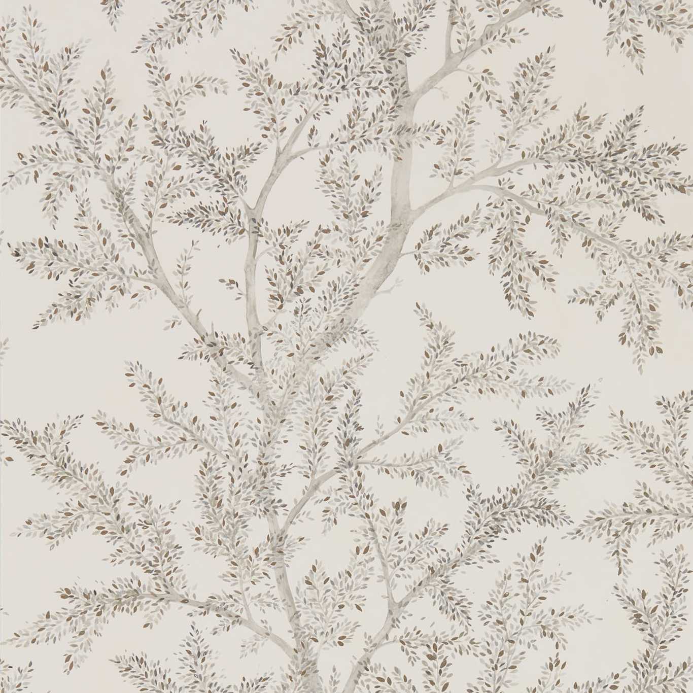 Farthing Wood Wallpaper - Silver - Sanderson - DYSI216612