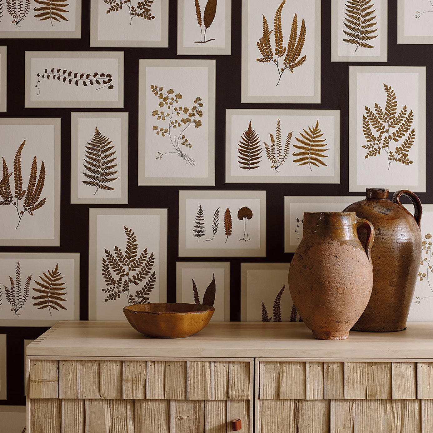 Fern Gallery Wallpaper - Ivory/Green - Sanderson - DWOW215712