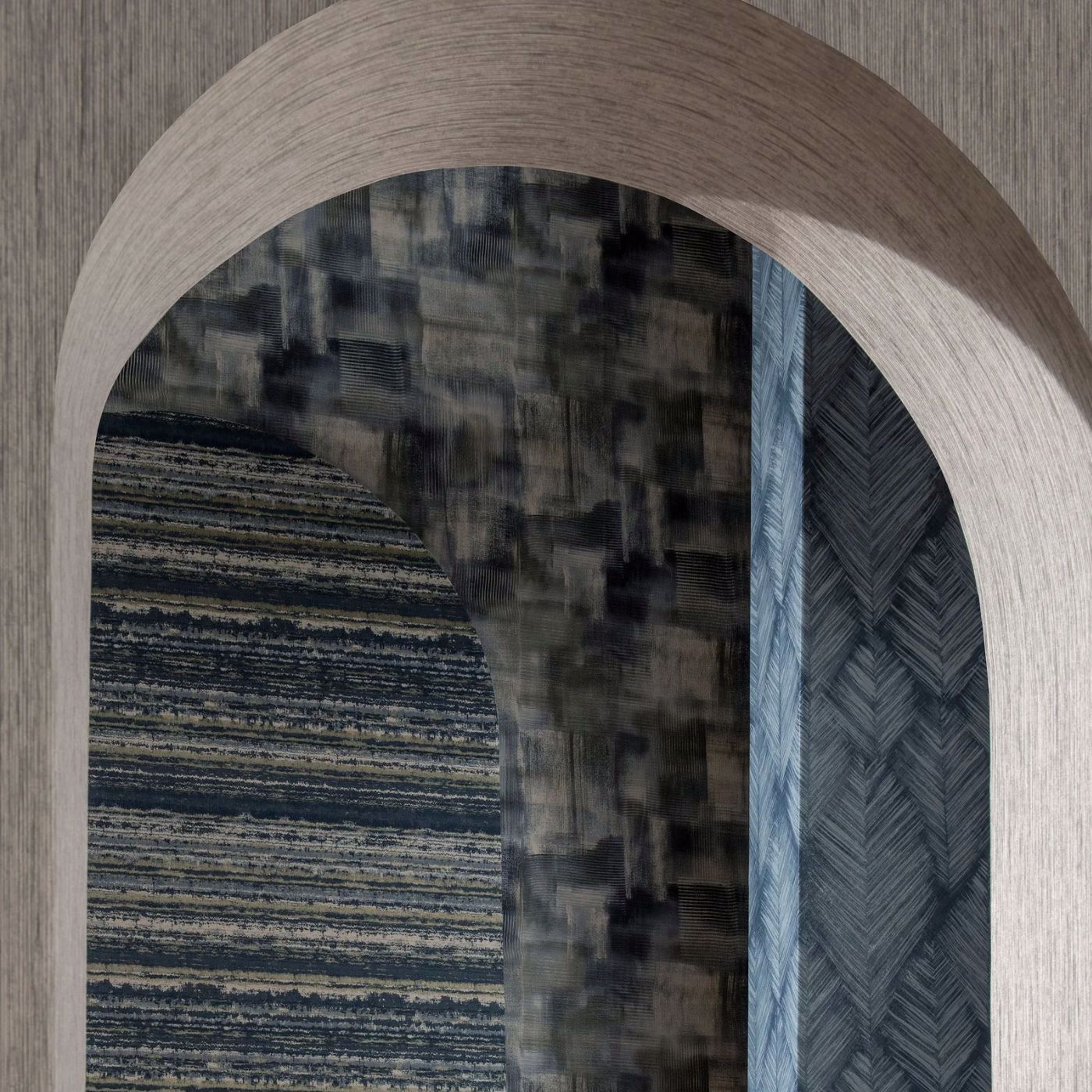 Folius Wallpaper - Midnight - Clarke & Clarke - W0206/03 - Premier Wallcovering