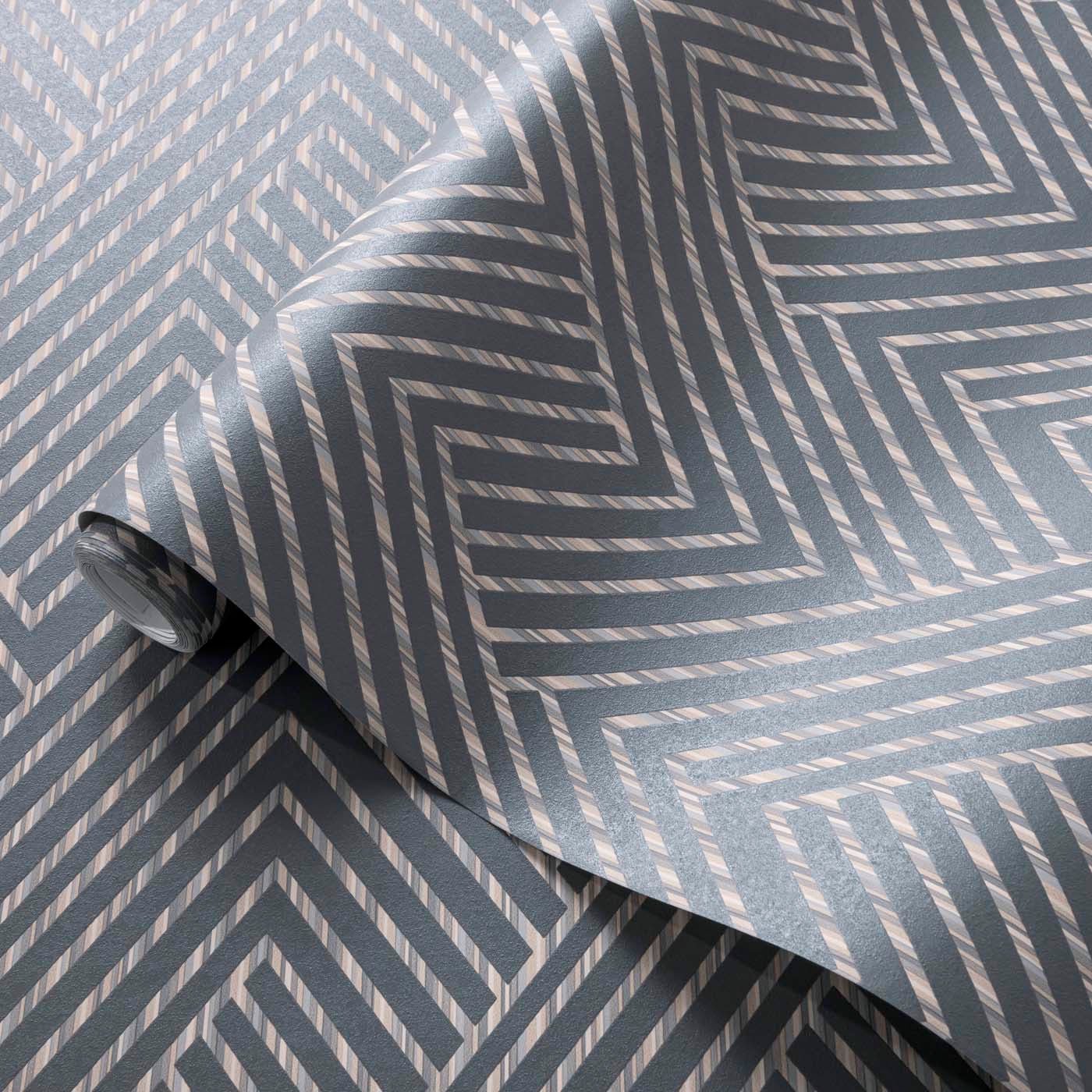 Grassetto Wallpaper - Charcoal - Clarke & Clarke - W0181/01 - Premier Wallcovering