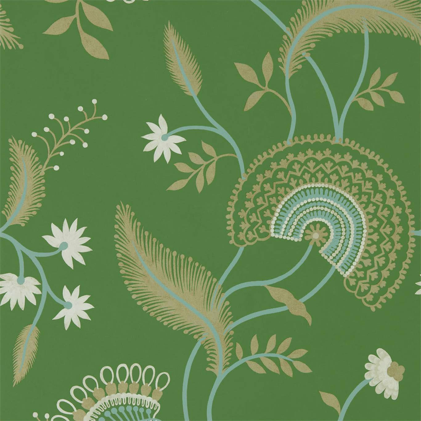 Hakimi Wallpaper - Emerald - Sanderson - DCPW216768