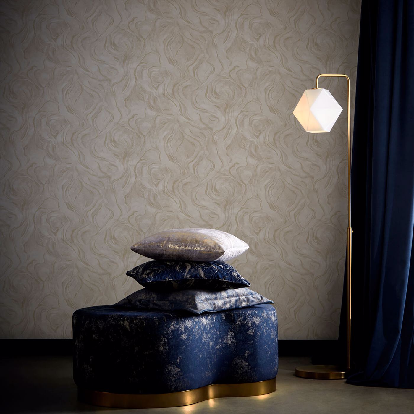Lavico Wallpaper - Linen - Clarke & Clarke - W0168/02 - Premier Wallcovering