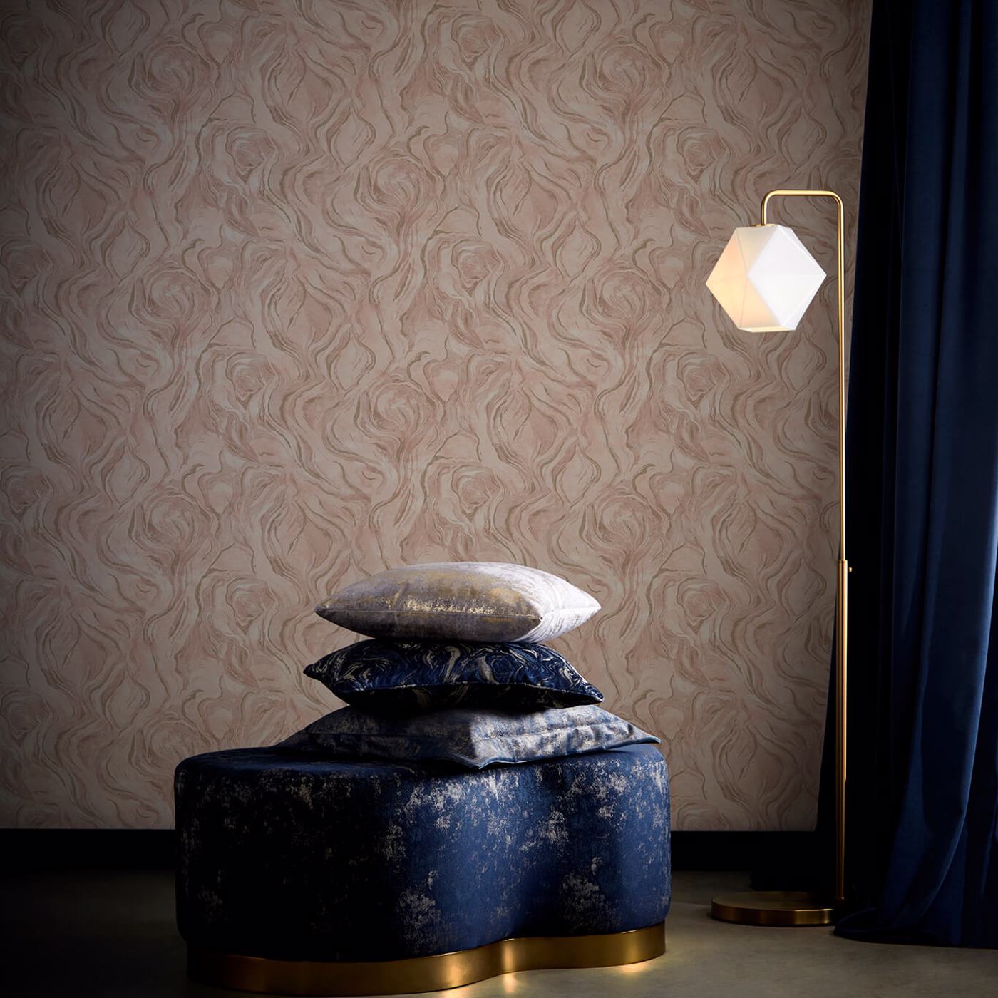 Lavico Wallpaper - Blush - Clarke & Clarke - W0168/01 - Premier Wallcovering
