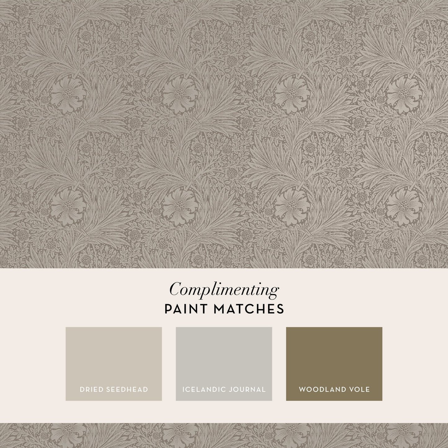 Marigold Fibrous Wallpaper - Neutral - 124257 - William Morris AH - Premier Wallcovering