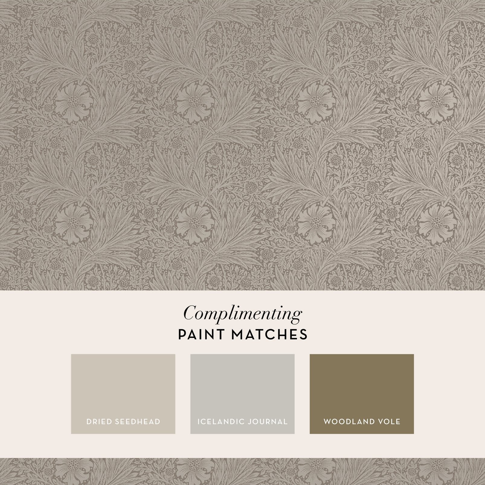 Marigold Fibrous Wallpaper - Neutral - 124257 - William Morris AH - Premier Wallcovering