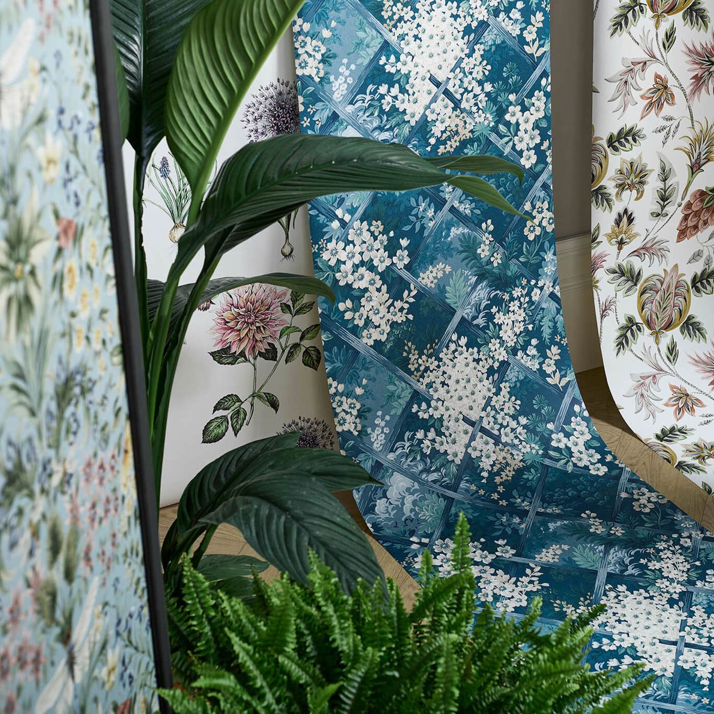 Maymont Wallpaper - Midnight - Clarke & Clarke - W0195/02 - Premier Wallcovering