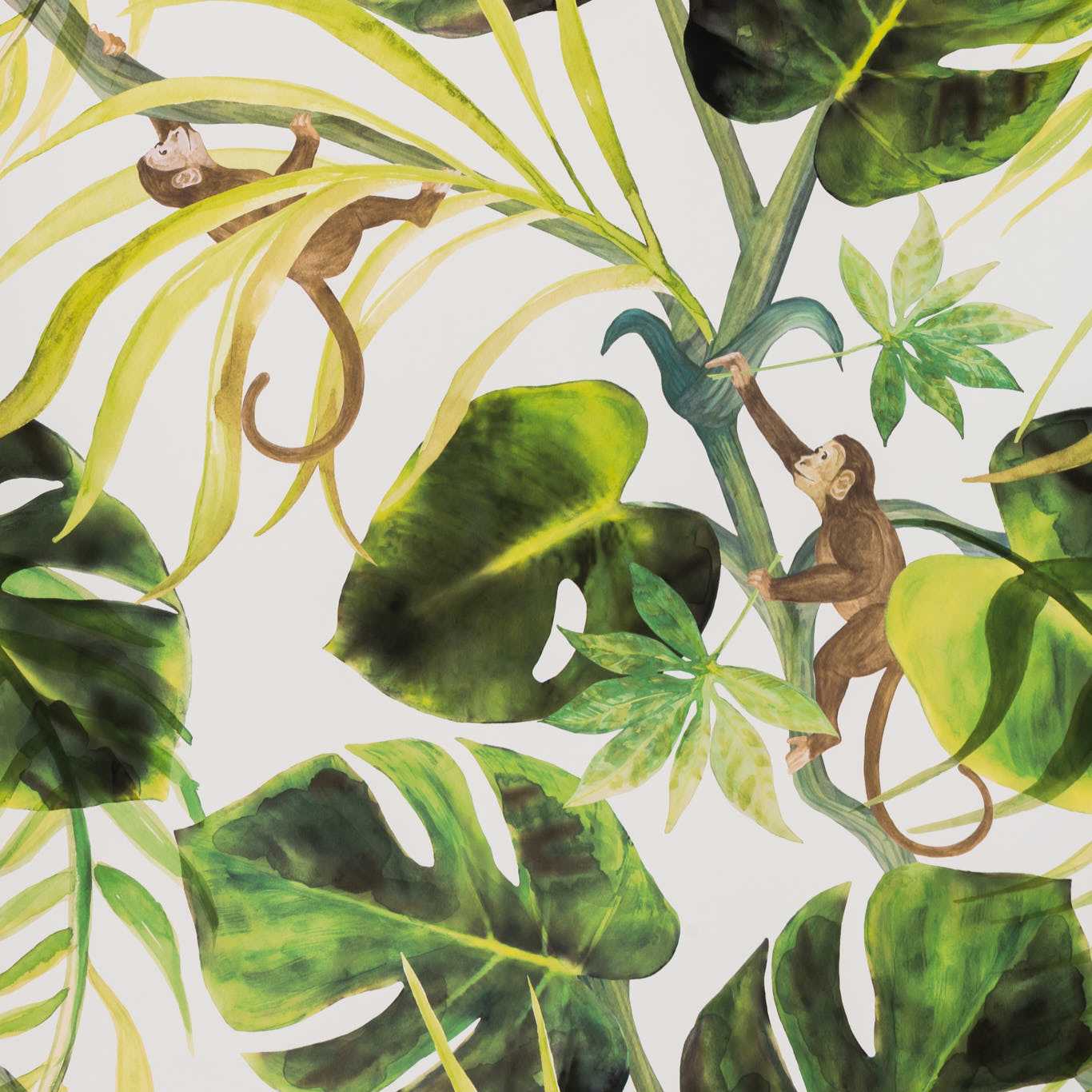 Monkey Business Wallpaper - Natural - Clarke & Clarke - W0083/04 - Premier Wallcovering