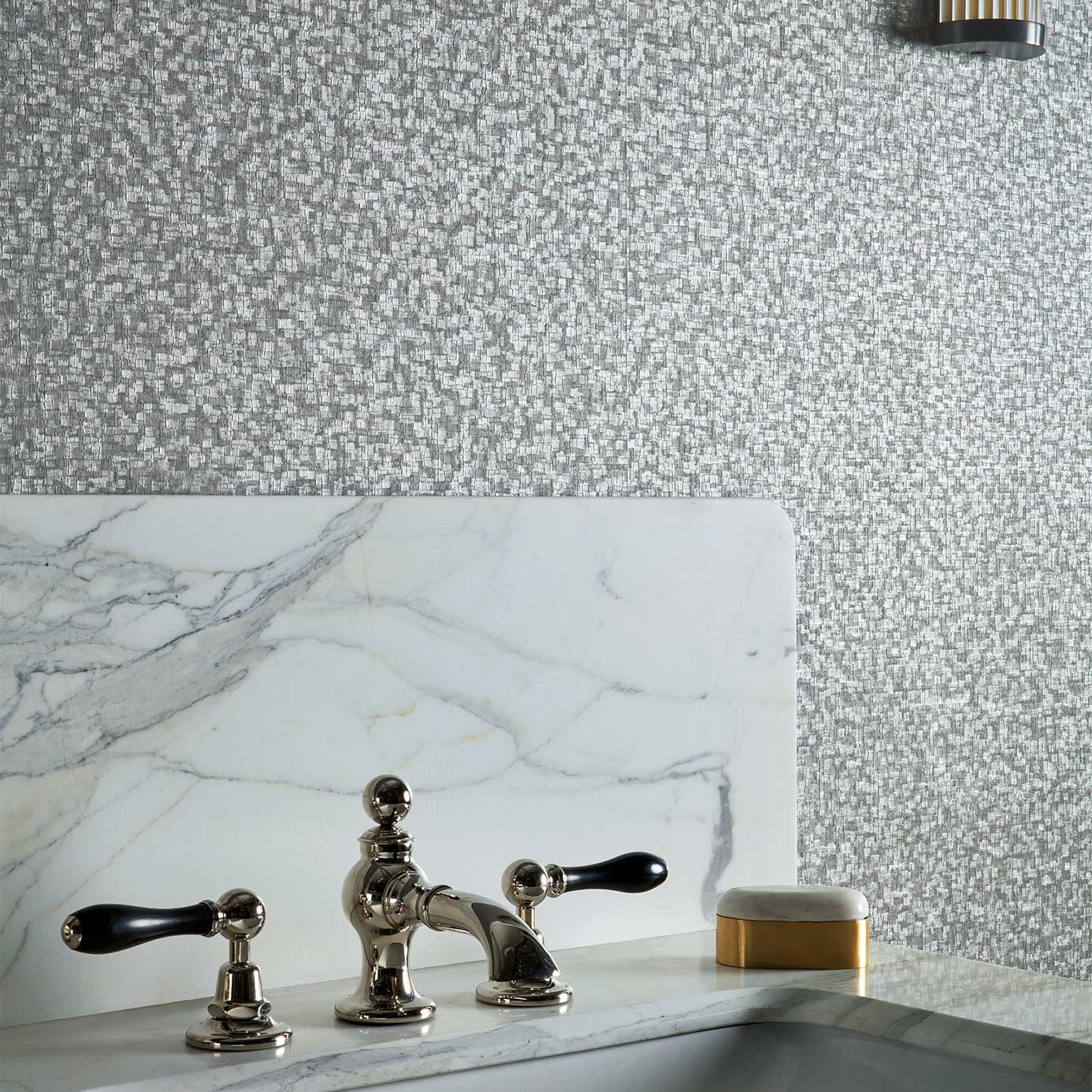 Mosaic Wallpaper - Gargoyle - ZRHW312917 - Zoffany - Morris Wallpaper