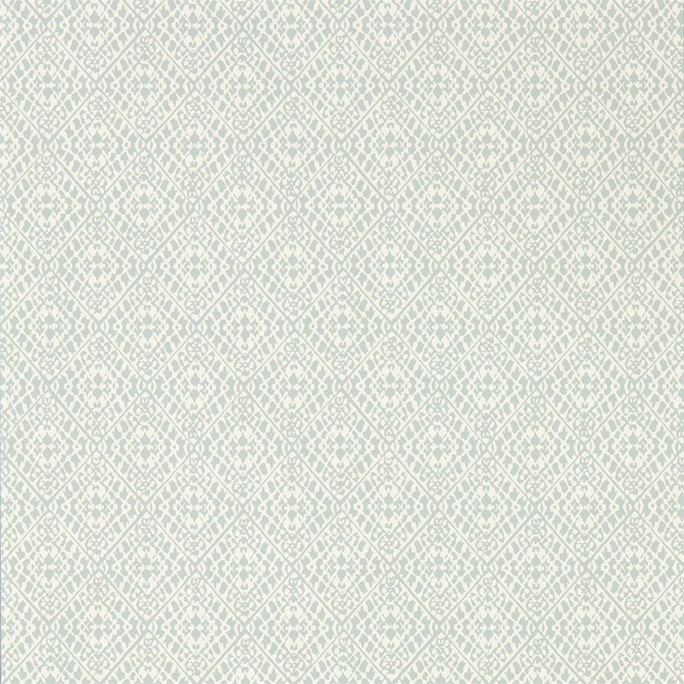 Pinjara Trellis Wallpaper - Blue Clay - DLMW216906 - Sanderson