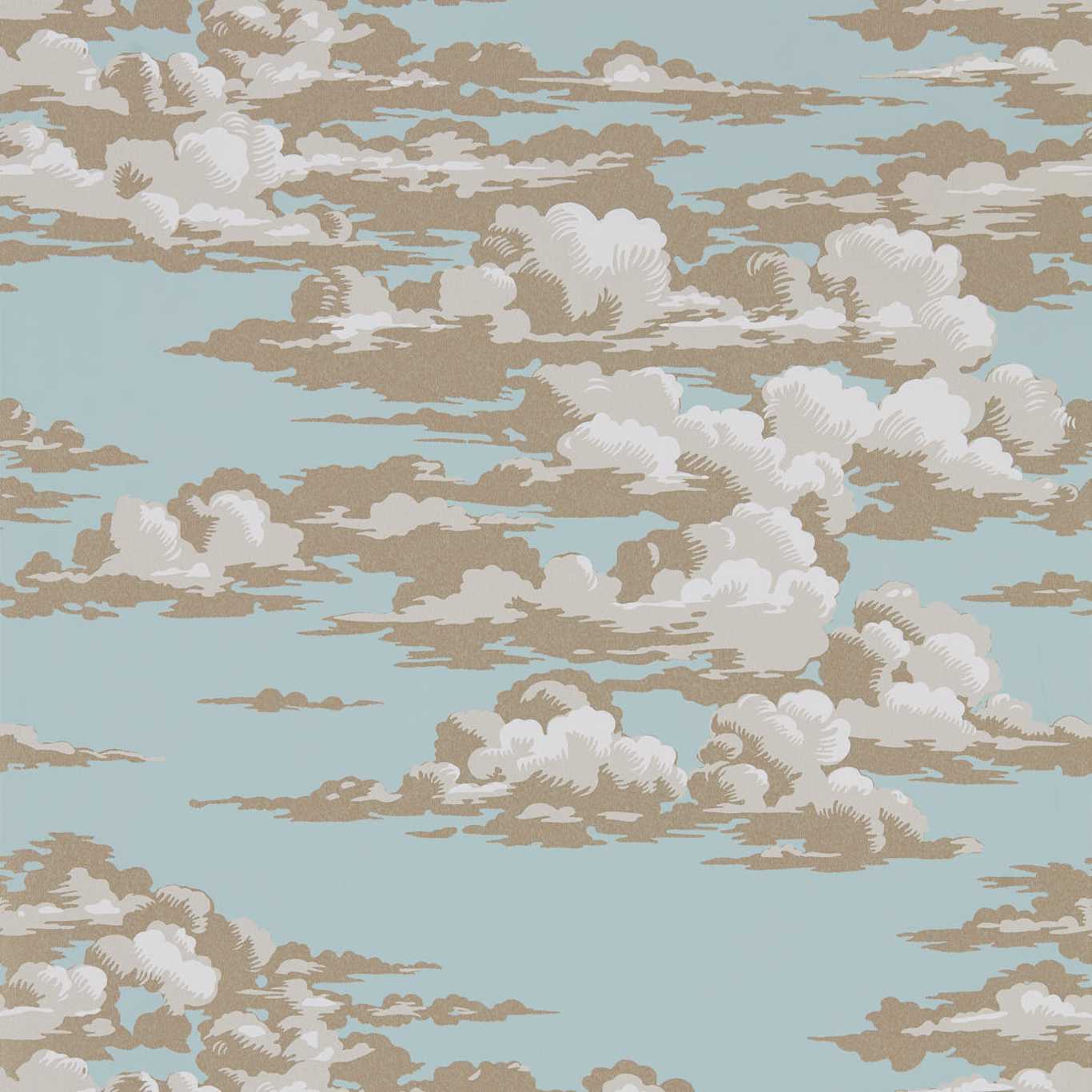 Silvi Clouds Wallpaper - English Blue - Sanderson - DYSI216601
