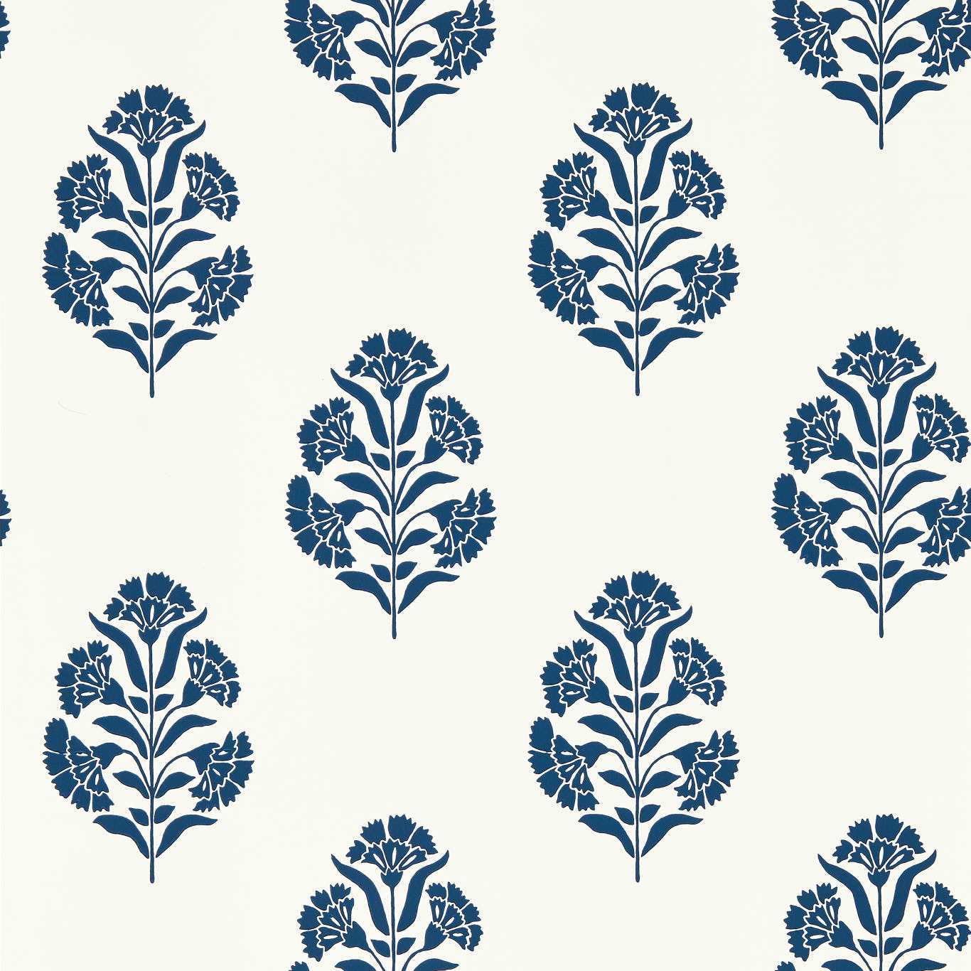 Standen Wallpaper - Midnight - Clarke & Clarke - W0199/03 - Premier Wallcovering