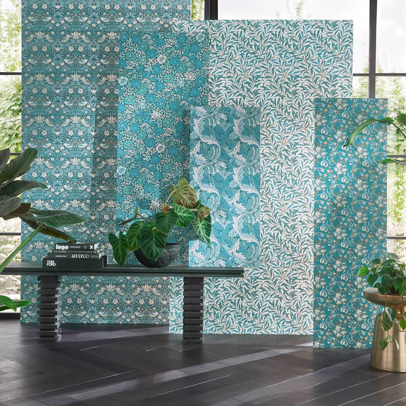 Strawberry Thief Wallpaper - Teal - Clarke & Clarke - W0171/06 - Premier Wallcovering