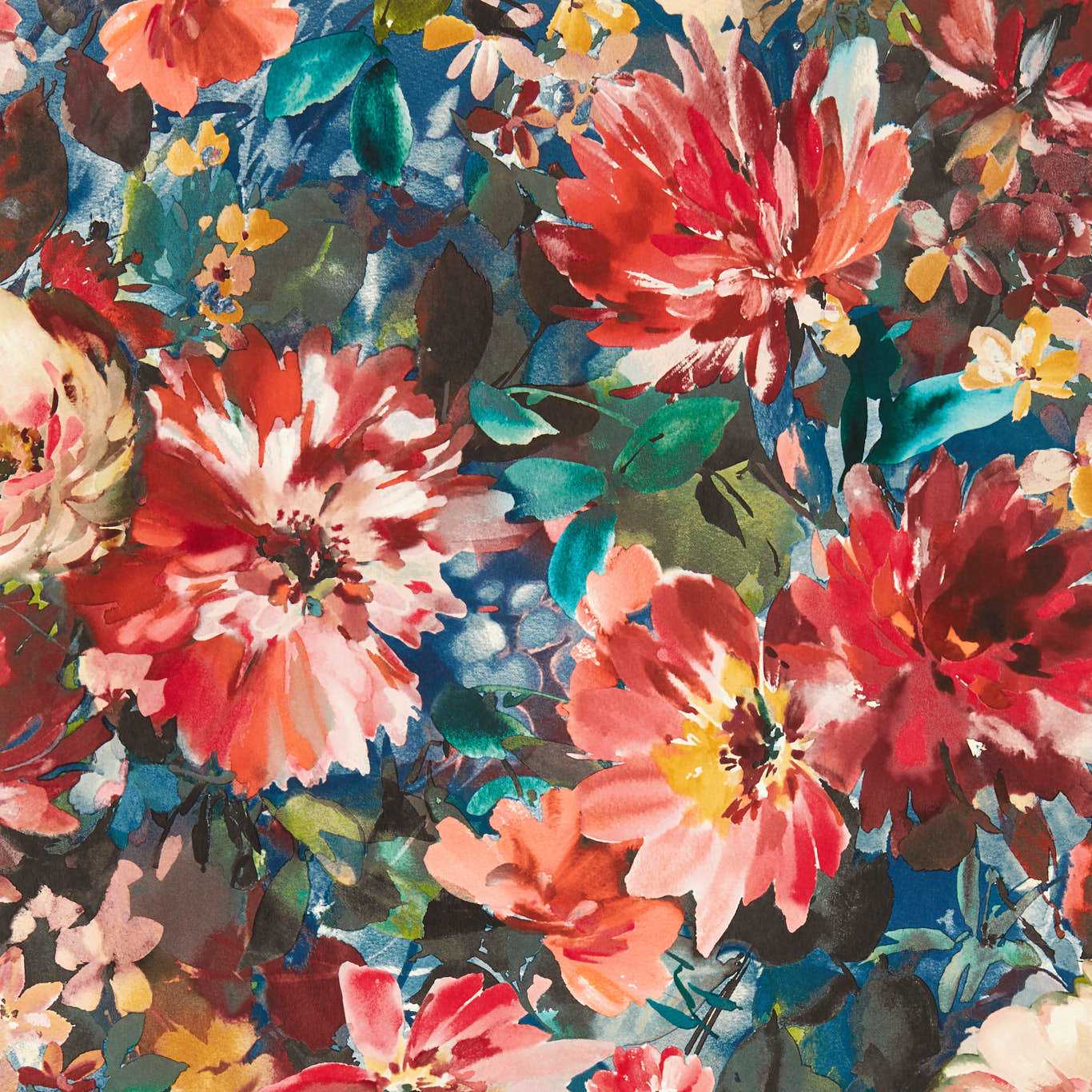 Tahiti Wallpaper - Midnight - Clarke & Clarke - W0145/03 - Premier Wallcovering