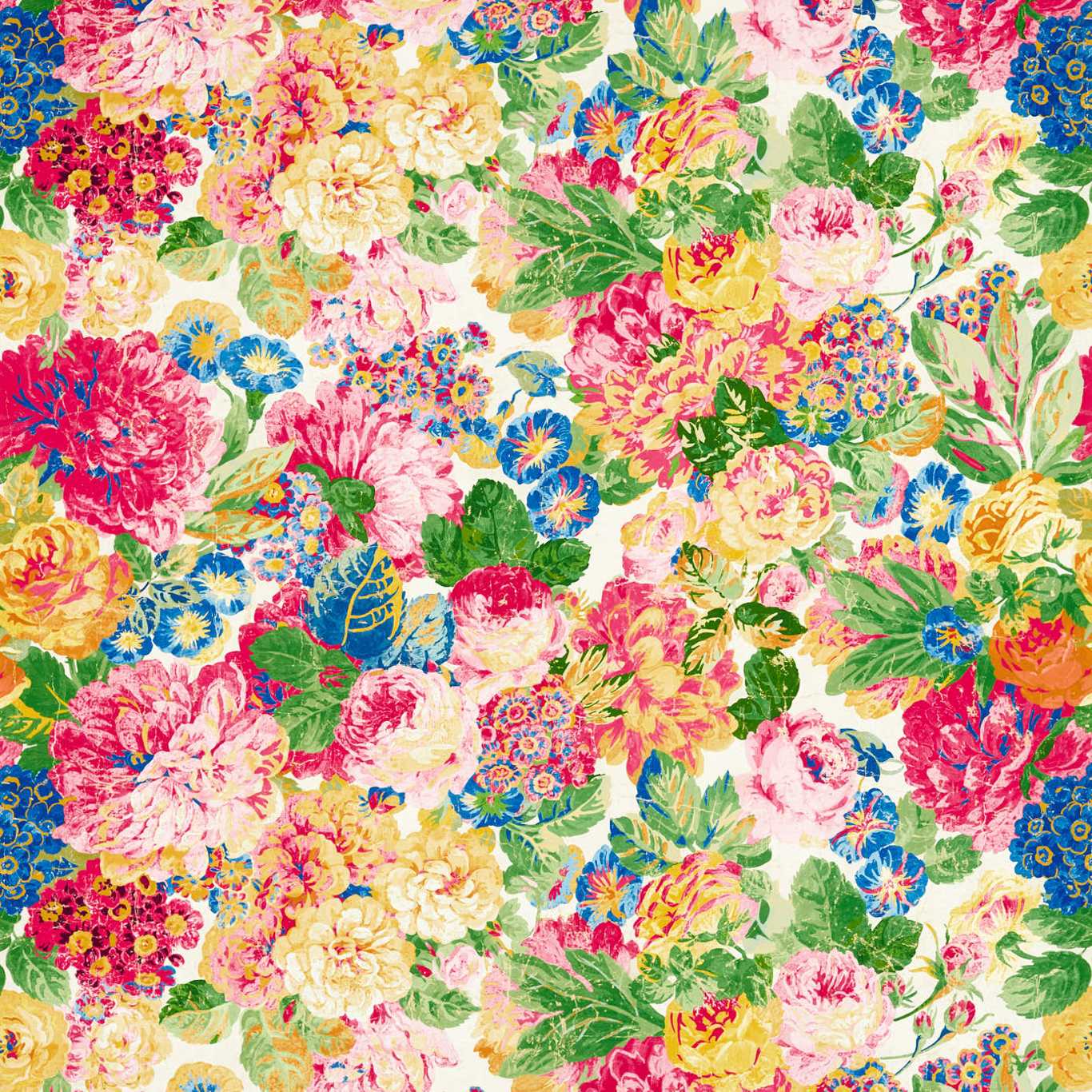 Very Rose And Peony Wallpaper - Multi - DOSW217026 - Sanderson