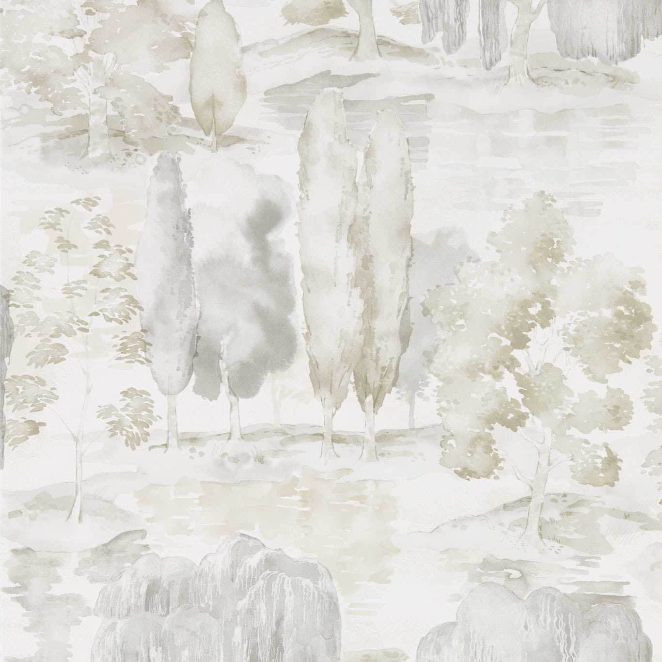 Waterperry Wallpaper - Ivory/Stone - Sanderson - DWAP216280