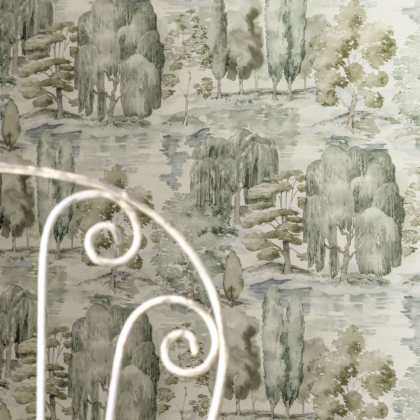 Waterperry Wallpaper - Ivory/Stone - Sanderson - DWAP216280