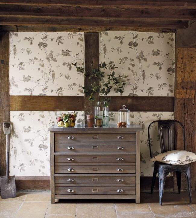 Woodland Chorus Wallpaper - Sepia/Neutral - DWOW215704 - Sanderson