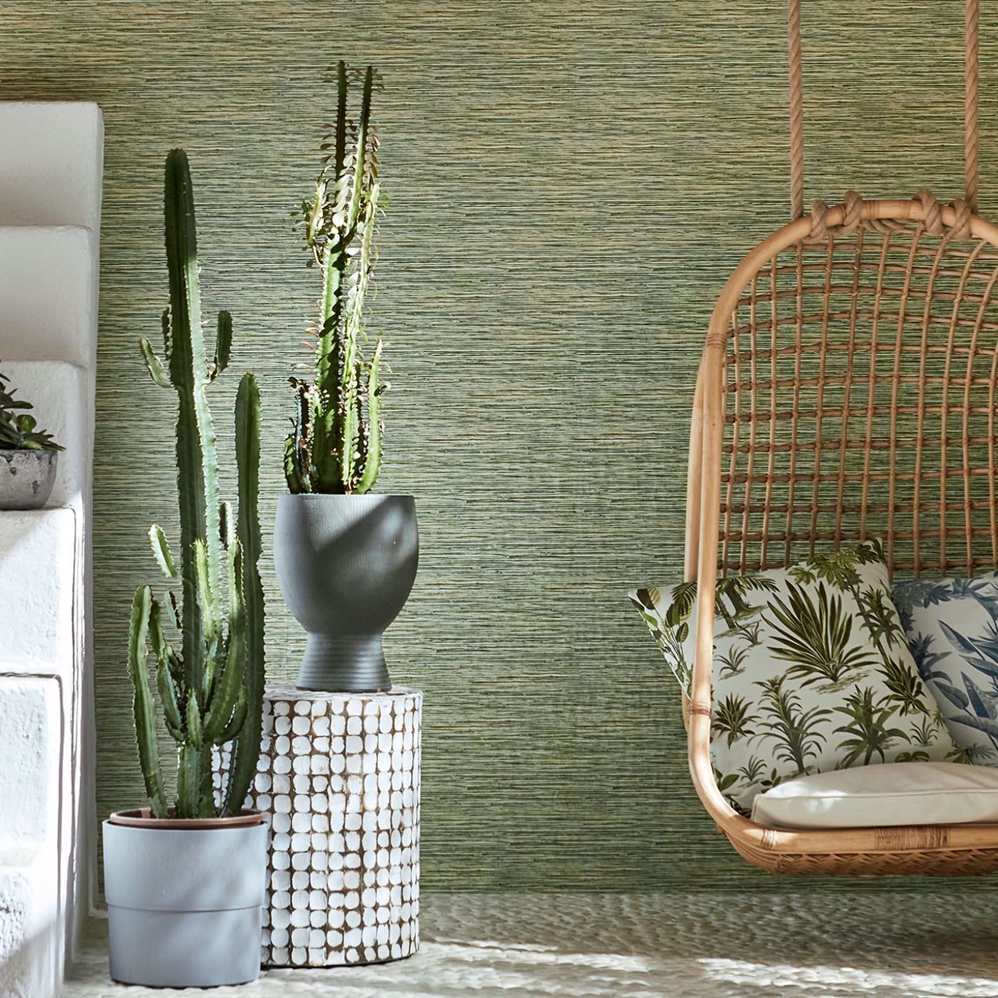 Xan Wallpaper - Palm - Clarke & Clarke - W0192/04 - Premier Wallcovering